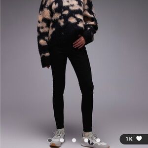 Top shop Jamie black skinny jeans